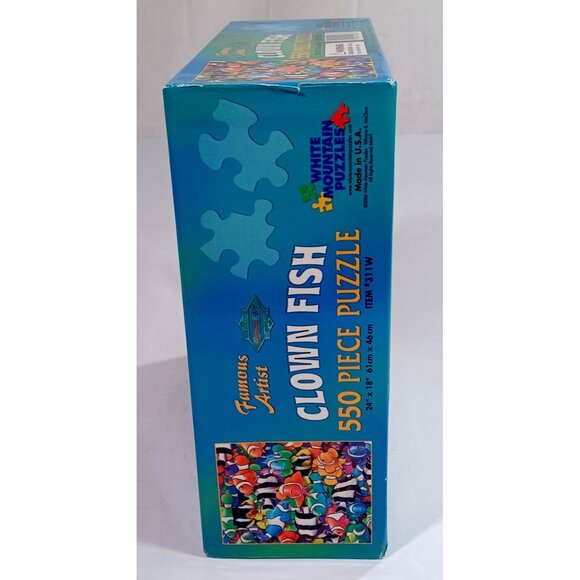 White Mountain 550 Piece Jigsaw Puzzle Clown Fish By Royce B. McClure New Sealed - Picture 5 of 10